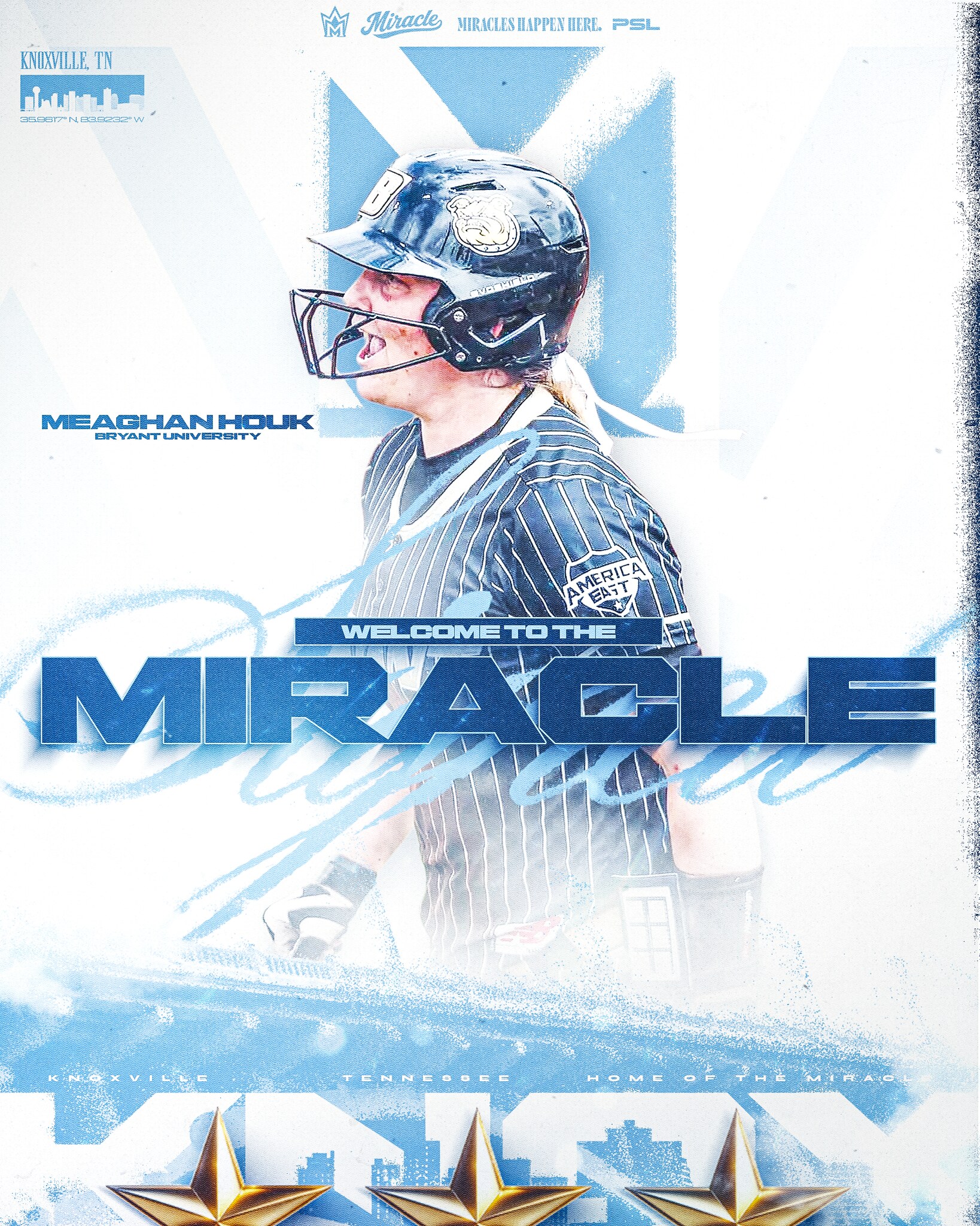 Meaghan Houk signing announcement for the Knoxville Miracle
